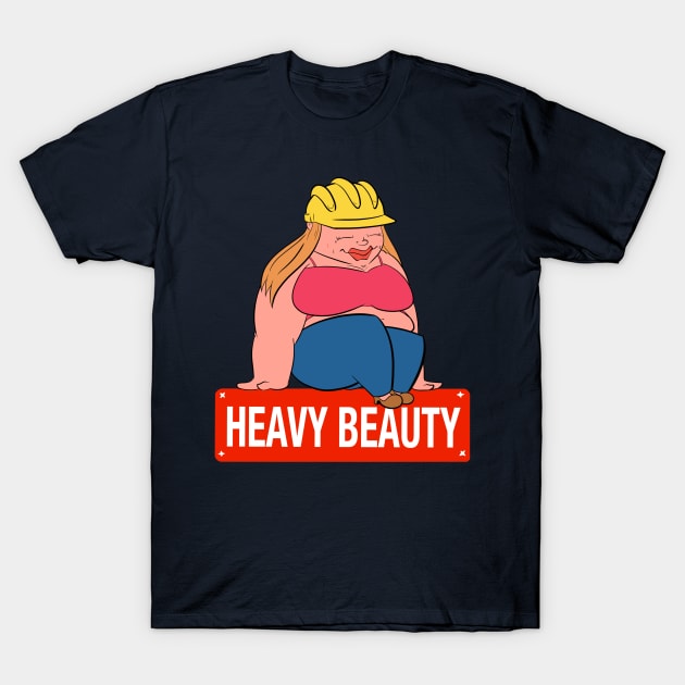 Heavy Beauty Plus size woman sitting posing T-Shirt by D-PAC